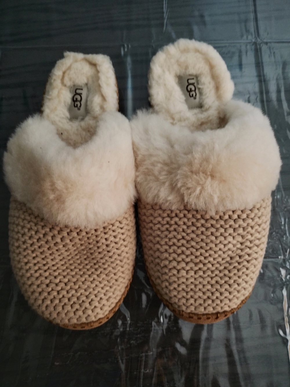 UGG Chestnut Knit Shearling Slip-On Clog
